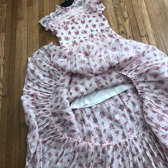 Joyfolie Mia Joy Caroline pink floral maxi dress girls 10 pink rose ruffles lace - Picture 11 of 12